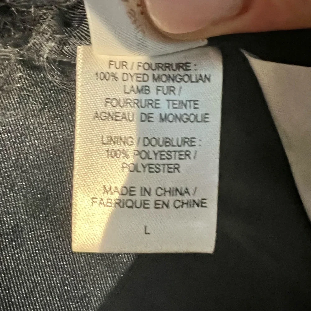 Diane Von Furstenberg DVF authentic Mongolian lamb fur vest sz L - Picture 5 of 6